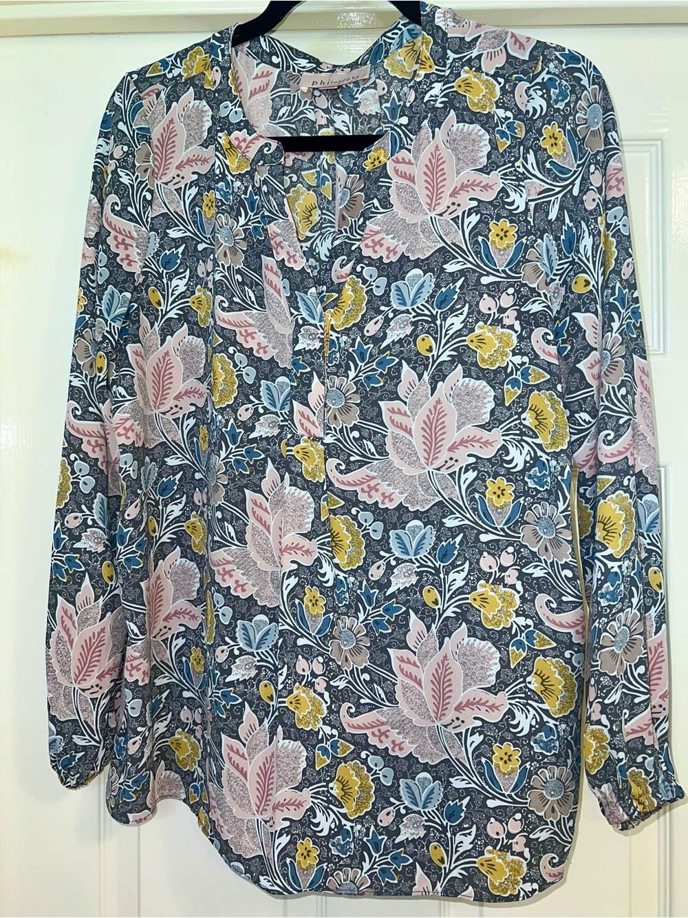 🍂 NWOT Philosophy Boutique Floral Boho Blouse | Soft Romantic Print Top Sz M 🍂